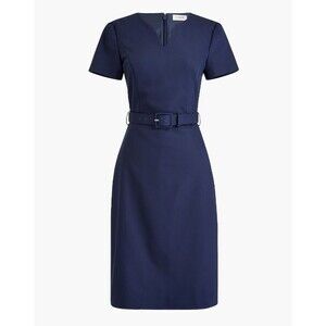 J. Crew Womens Plus Size Belted Sheath Midi Dress Size 18